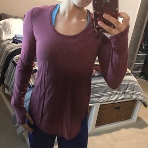 Lululemon long sleeve maroon shirt